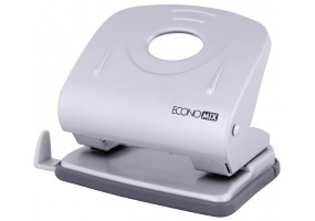 Діркопробивач до 30 арк., Economix, метал. корпус, з лінійкою, E40132