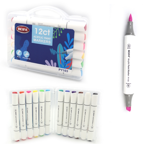PY103 Набір двухстор. маркерів Beifa 12кол.