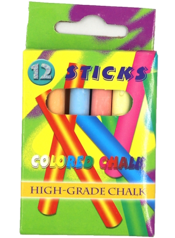 8508-C Крейда кольорова STICKS кругла 6кольор 12шт.Этикетка