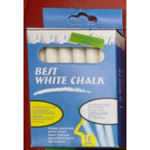 8511-W Крейда біла кругла 12шт.Этикетка