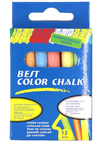 8512-C Крейда кольорова кругла 6кольор 12шт. 1шт/Этик