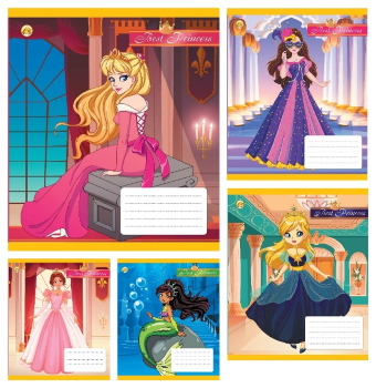 Зошит 12 арк.лінія Тверда ТЕ22103 Принцеси, 25/600, 5к.