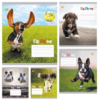 Зошит 18 арк. клітинка Люкс ТЕ11222 Собачки, 20/480 5к.