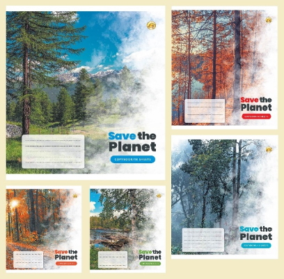 Зошит 18 арк. клітинка Люкс ТЕ11223 Природа, 20/480 5к.