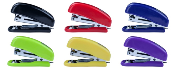 Степлер пластиковий МІНІ, 10арк, (скоби №10), 61х36х23мм,  BM.4125