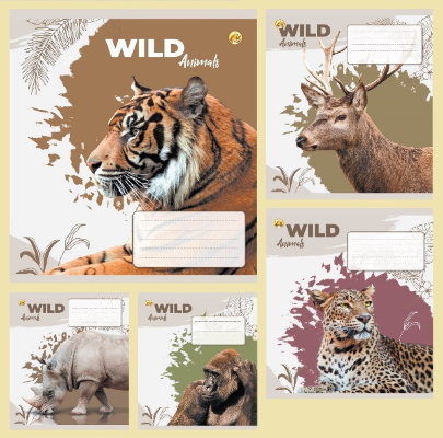 Зошит 24 арк. клітинка Люкс ТЕ11322 ЗВІРІ, 20/400 5к.