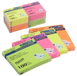 Блок для нотаток NEON 76х76мм, 100арк., асорті BUROMAX 2312-98