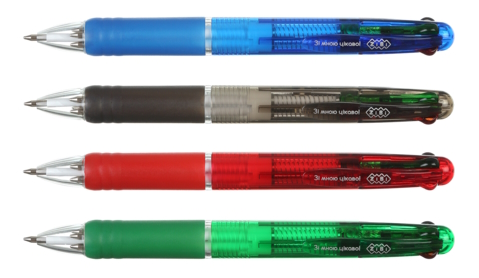 Ручка кулькова автоматична 4 в 1, 0.5 мм, ZB.2103
