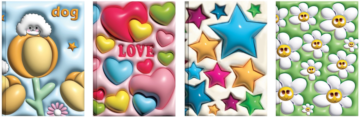 Блокнот А6 48 арк.,  серія «3 D», тв. пал., мікс, ТП-9, Рюкзачок