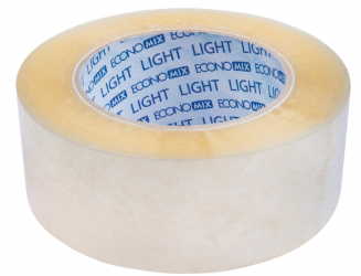 Стрічка клейка пакувальна 45 мм х 200 яр Economix light, прозора, E47817