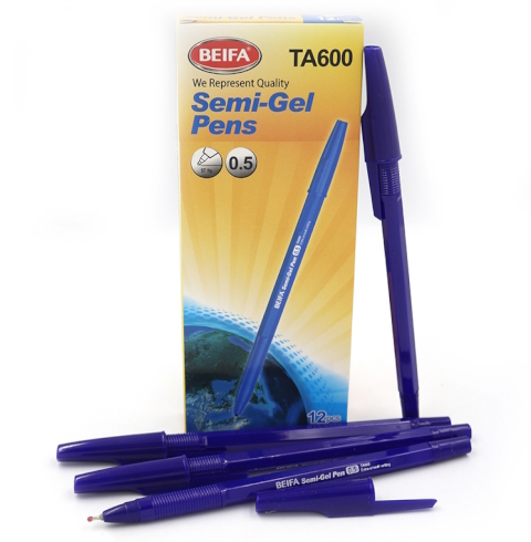 TA600 Ручка масл. Beifa 0,5мм, синя, карт. уп. 12шт.