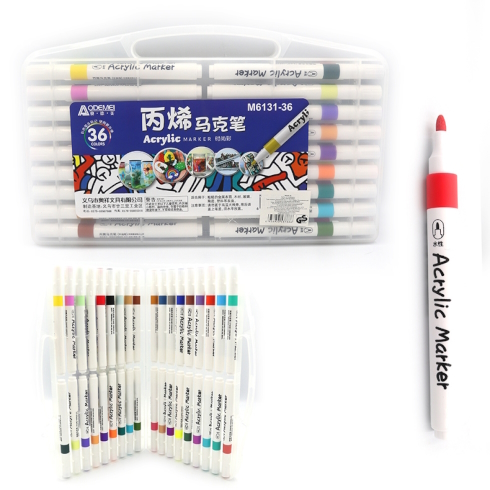 M6131-36 Набір акрил. скетчмаркерів Aodemei, 36шт., plastic box