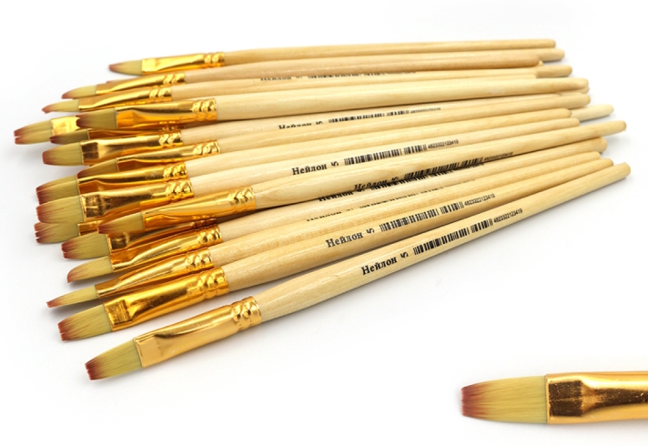 N-BP-5# Пензлик нейлон плоск 21см (ГОСТ рос.№5) .