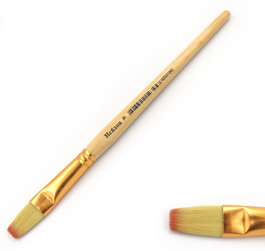 N-BP-9# Пензлик нейлон плоск 22,5см (ГОСТ рос.№9)