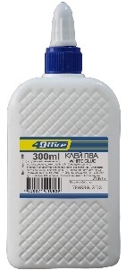 Клей ПВА з дозатором, 300мл, 4-358, 4OFFICE