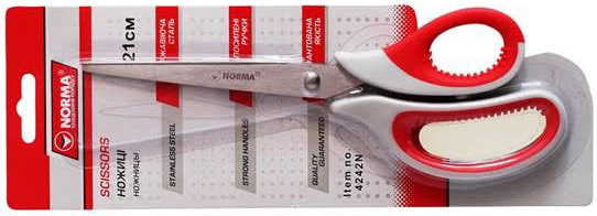 Ножиці 21 см, універс, ергоном., прогум. ручки, 2 мм, 4242N, NORMA