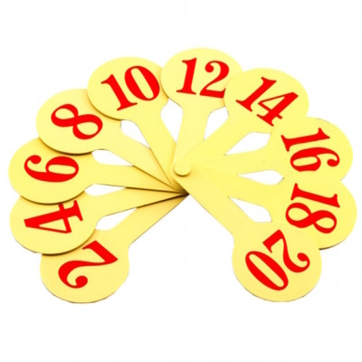 Уч. Віяло  ЦИФР від 1 до 20  жовті  AS-0004, К-7371