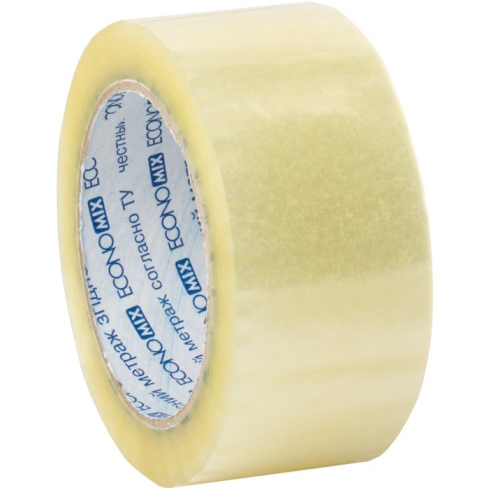 Стрічка клейка пакувальна 48 мм х 100 м Economix, прозора,E40815