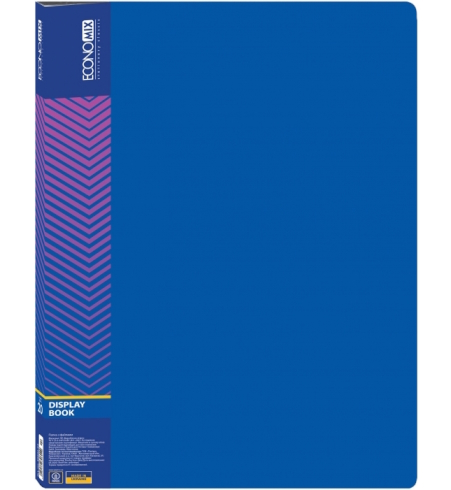 Папка А4 з 20 файлами Economix, синя, E30602-02