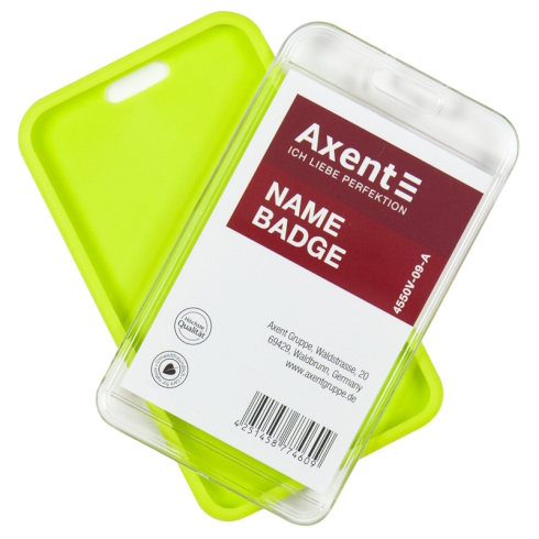 Бейдж-чохол SoftTouch матовий, салатовий, 4550V(54*85мм) 4550V-09-A AXENT