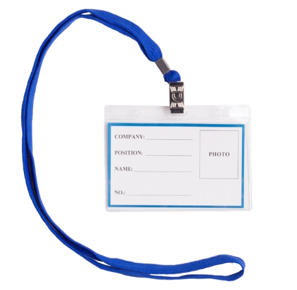 Ідентифікатор горизонтальний 110х80мм, шнурок, BM.5411