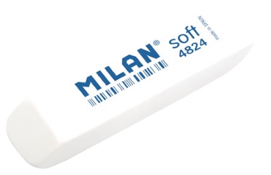 CNM4824 Ластик прямокут. біл. з фаскою  7,4*2*1см 