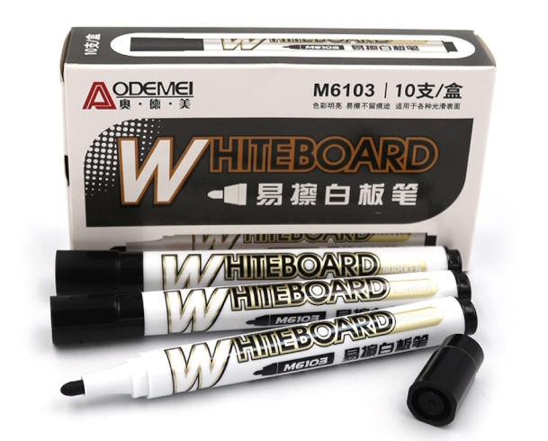 M6103BK Маркер для дошки  Aodemei, чорн. 10етик