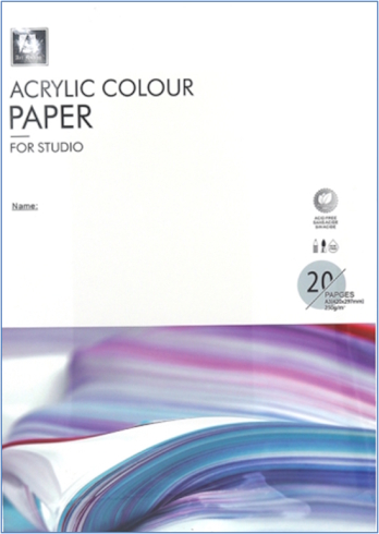 APA325020 Кольоровий акрил. папір Art Nation А3, 20стор.,250г/кв.м 1 шт/єтик