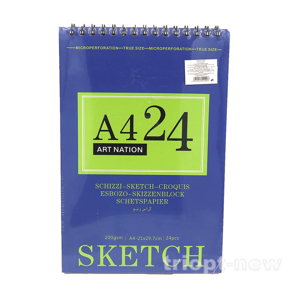 XQSU4200 Альбом для ескізів Art Nation SKETCH, 31,2*21см 24аркуша, 200gsm, на спіралі 1шт/єтиу