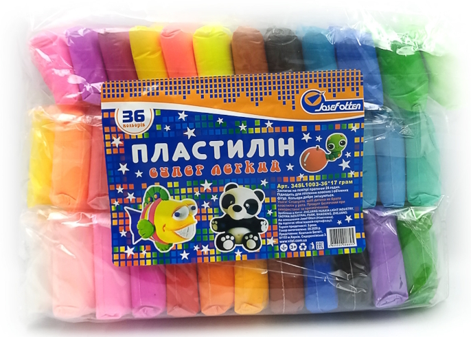 34SL7717-36 Пластилін супер легкий Josef Otten, 36кол. * 17грам , OPP