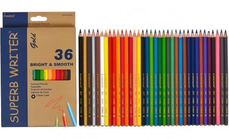 Олівці 36 кольорів шестигранні, Superb Writer Gold, E4100G-36CB, TM