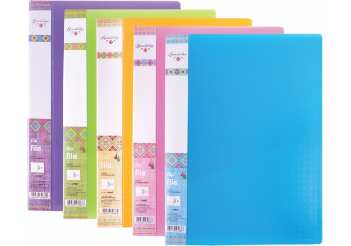 Папка А4 з боковим притиском Optima CLIP B, фактура 