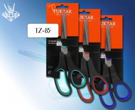 Ножиці пластик.ручки, гум.вставки, 21см, TZ-85(ST-85)