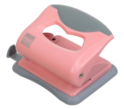 Діркопробивач пластиковий PASTEL (до 20арк.), рожевий, BM.4020-10