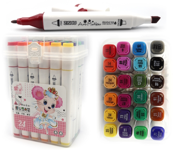 222-24 Набір скетч маркерів  пласт уп.