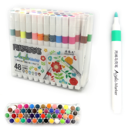 SY-018-48 Набір акрілових маркерів 48кол., 48шт./етик.