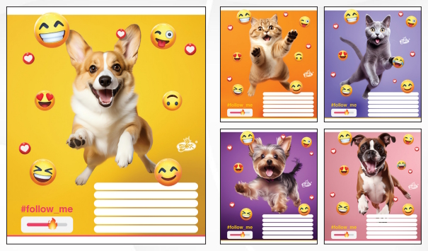 Зошит 18арк.оф.=ТВ-108 №2466 Пухнастi хвостики