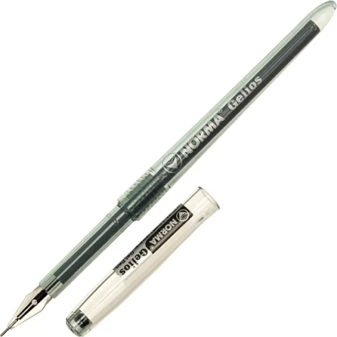 Ручка гелева, 0.5мм, чорна, Gelios, 342, NORMA, наконечник типу 