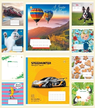 Зошит 12 арк.клітинка Люкс ТЕ11123 Mix 12KLux1, 25/600 10к.