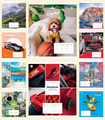 Зошит 24 арк. клітинка Люкс ТЕ11323 МІКС 24КЛ1, 20/400 10к.