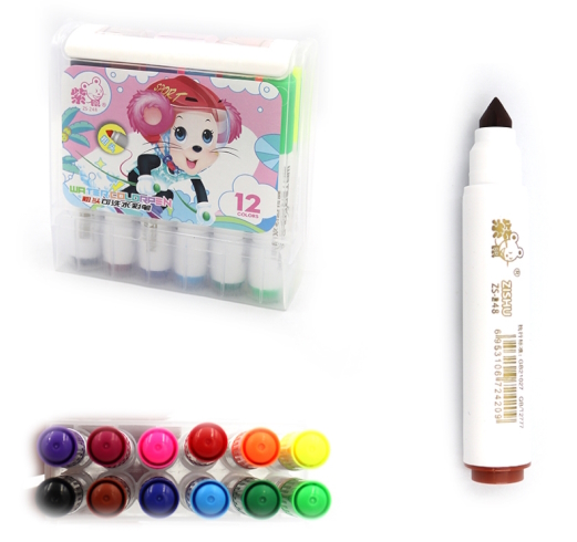 248-12 Набір фломастерів  95мм товстий нак.