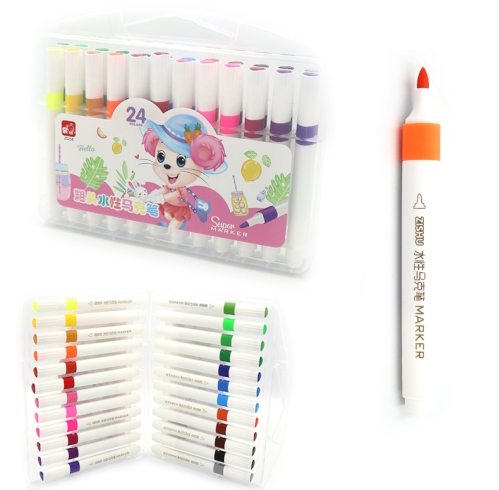 258-24 Набір фломастерів трикутн. корп. 125мм 