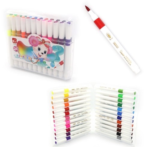 261-24 Набір фломастерів пензлик 