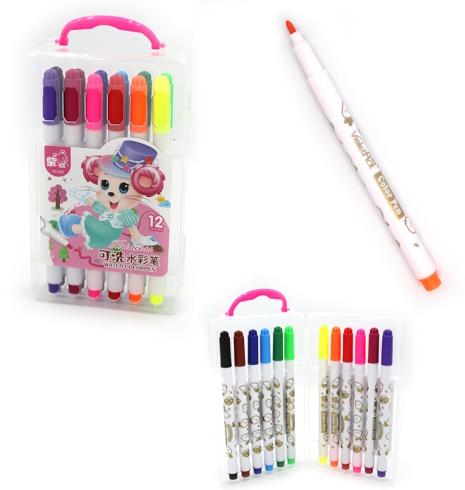 ZS-206-12 Набір фломастерів тонк 125мм washable 