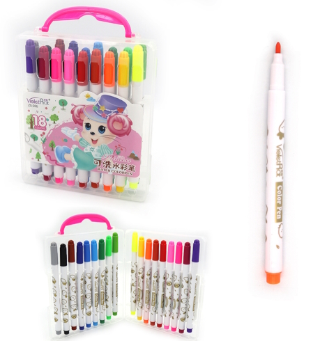 ZS-206-18 Набір фломастерів тонк 125мм washable 