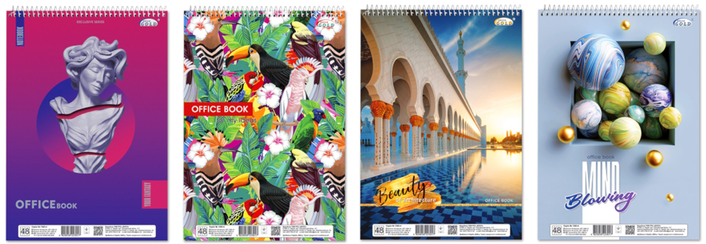 Блокнот верх.спір. ф-А4 48арк.# 