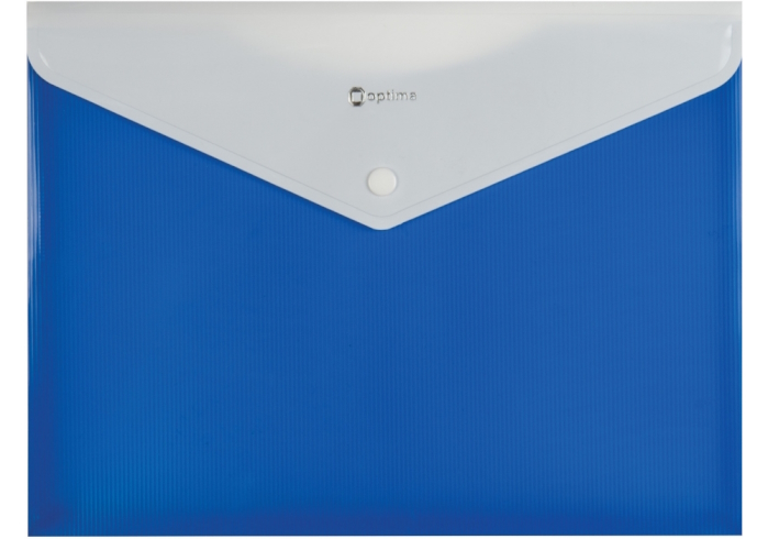 Папка-конверт А4 непрозора на кнопці Optima, 180 мкм, фактура 