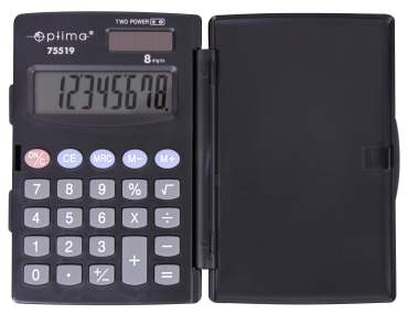 Калькулятор кишеньковий Optima, 8 розрядів, розмір 103*67*10 мм,075519