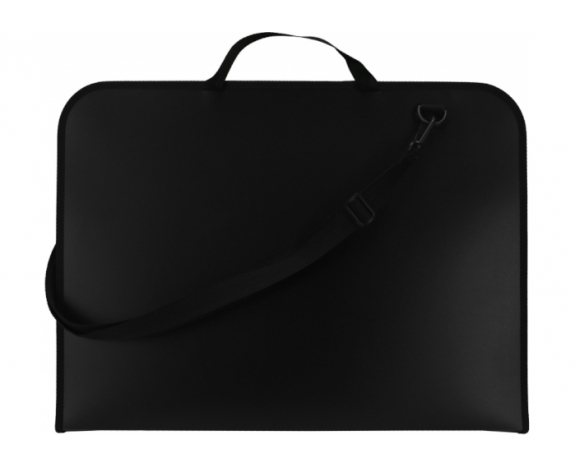 Портфель пластиковий А2 на блискавці, чорний, MX30040