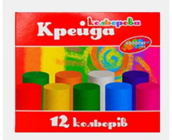 Крейда асфальтна12кол. круг.,20*100мм  /12х36/ МЦК-12